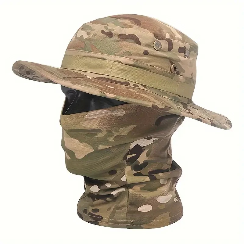 Boonie Hat Tactical - Camouflage Boonie Cap Balaclava Hoed Set