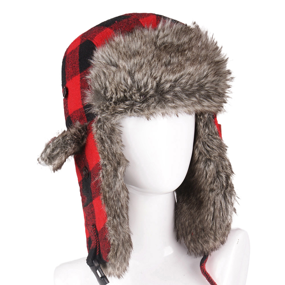 Winter Trapper Hat - Chola Flannels Winter Trapper Hoed Buffalo