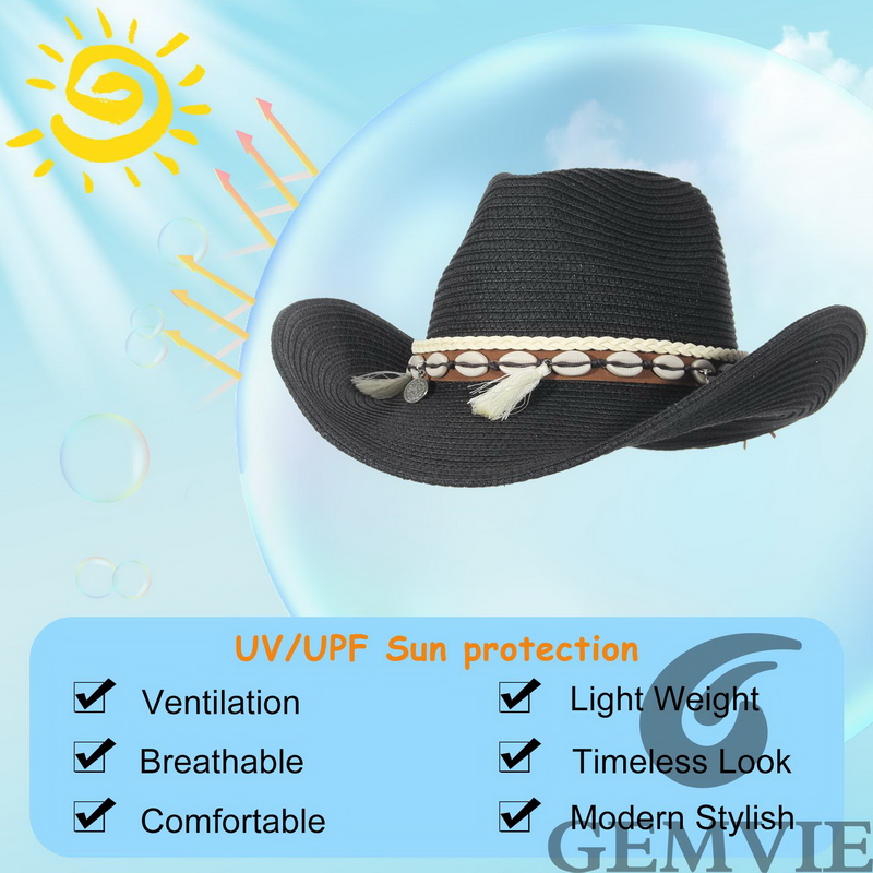 GEMVIE 4 Kleuren Retro Outdoor - Cowboy Hat Straw recensie en prijs