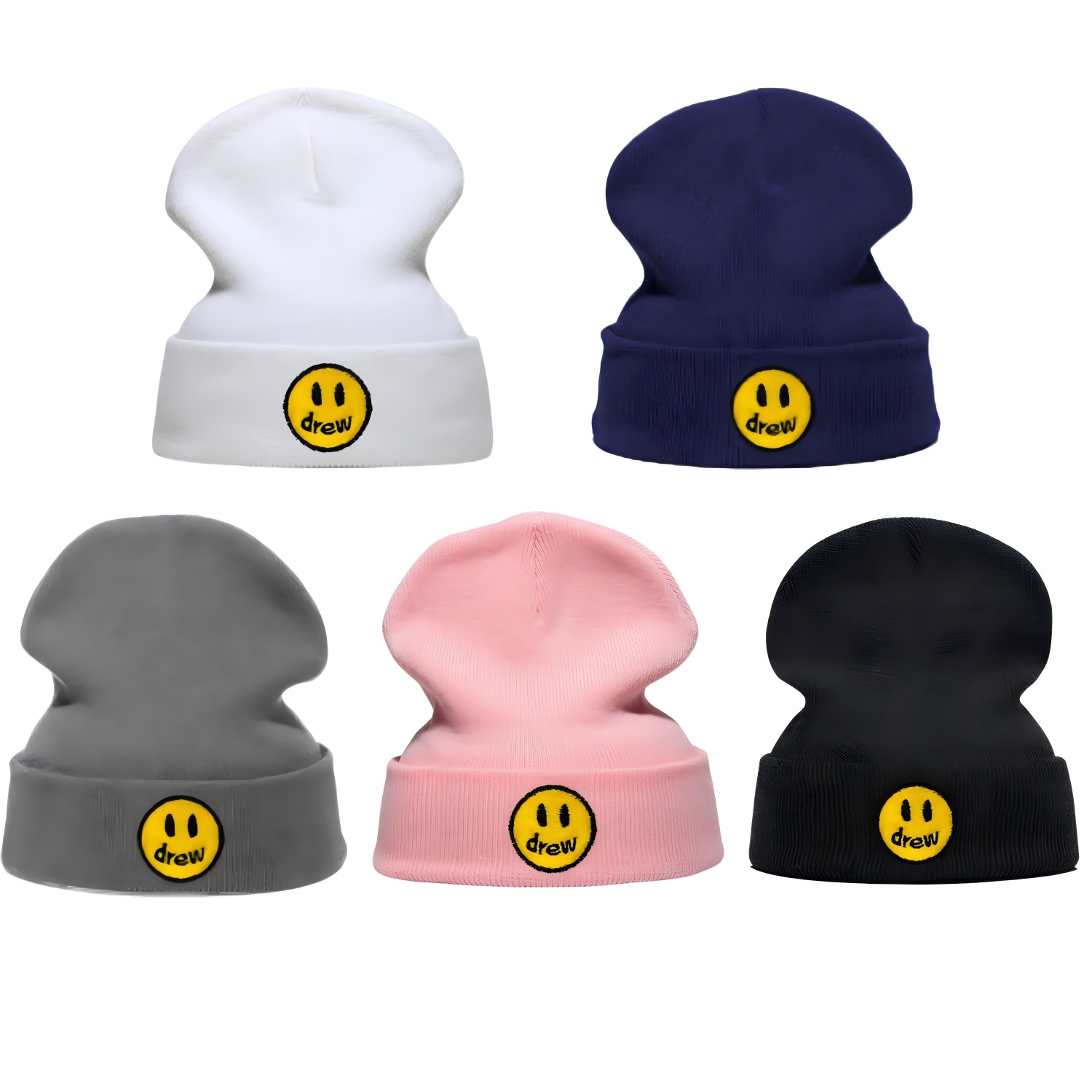 Nieuwe geborduurde gebreide be - Beanie Cuffed Knit recensie en prijs