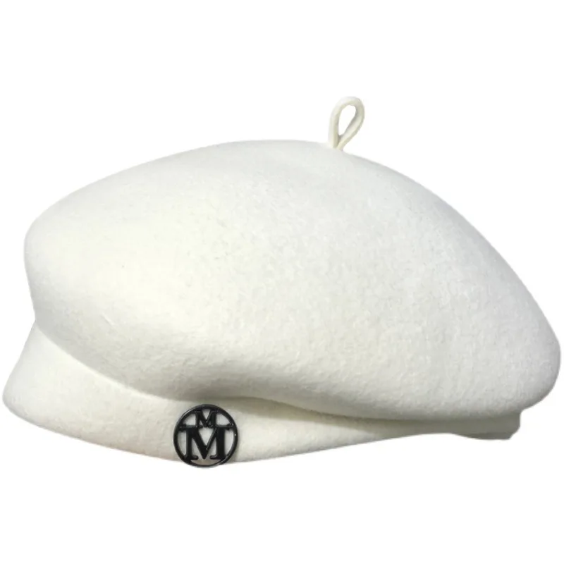 Witte wollen baret voor dames  - Beret French Wool recensie en prijs