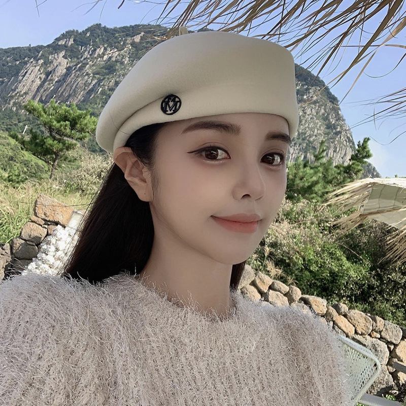 Witte wollen baret voor dames  - Beret French Wool recensie en prijs